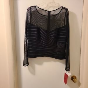 Black ribbed top